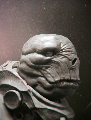 Dinoidea alien bust 3D Print 123451