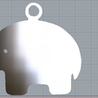 Pendant elephant simple - Thumbnail 1