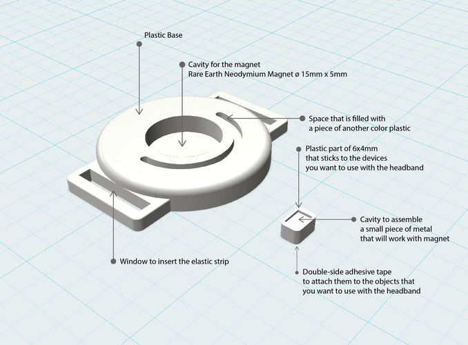 Magnetic Diadem 3D Print 123590