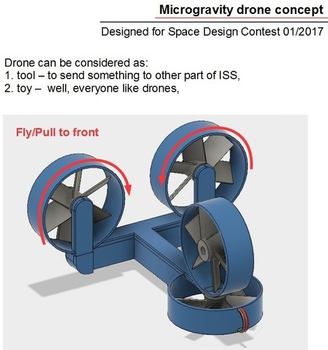 Microgravity drone concept