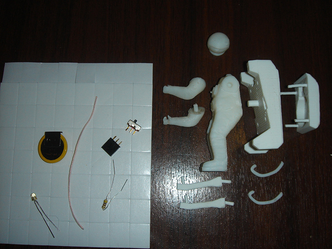 Figure of an astronaut (with LED) 3D Print 123907