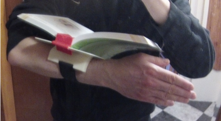 Multi upper arm handler for book/notebook/tortilla PoC