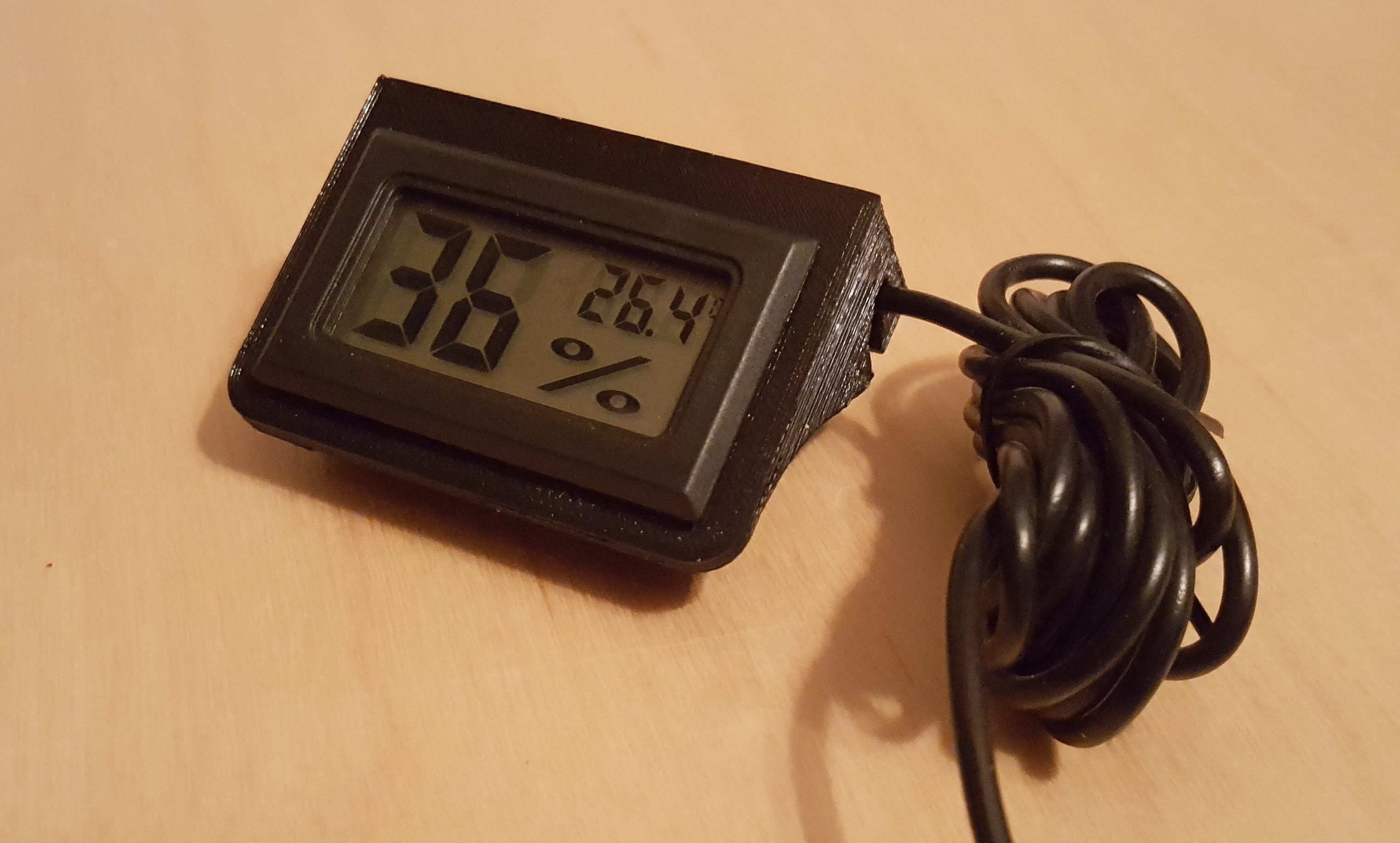 Mini LCD Digital Thermometer Hygrometer Stand Holder by fixfell7, Download  free STL model