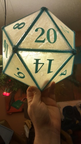 DIY D20 Ceiling Lamp Shade