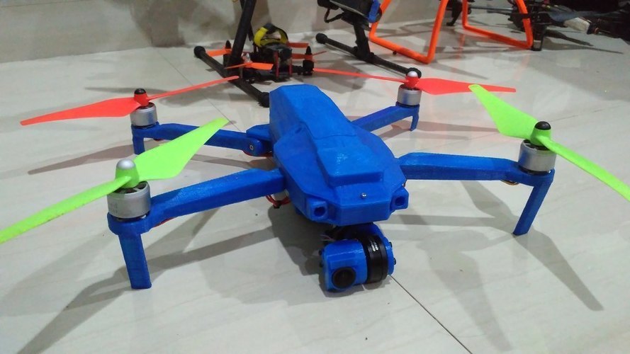 Foldable drone frame (wider body, higher ground clearence,bottom 3D Print 124266