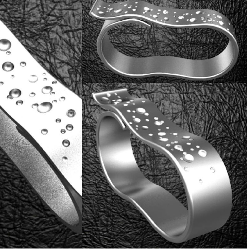 2 fingers fancy belt ring 