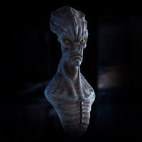 Small Alien Potrait 3D Printing 124414