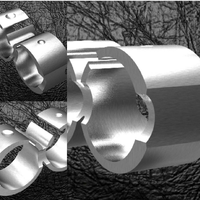 Two fingers ultra modren men's ring - Thumbnail 1