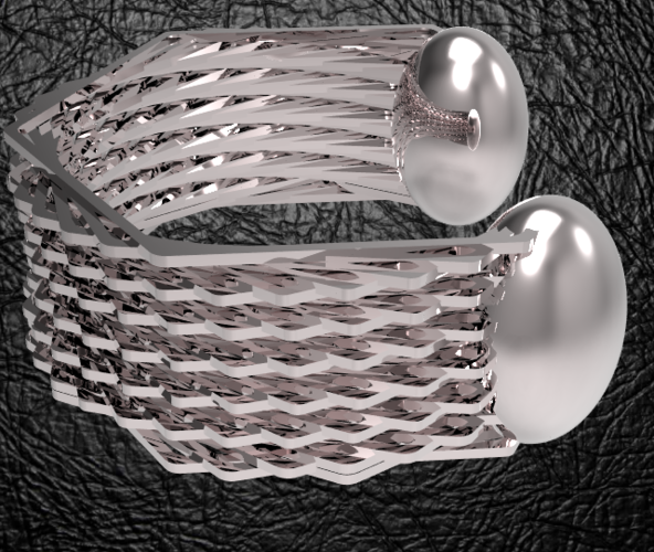 Hexagonal bracelet 2 3D Print 124521