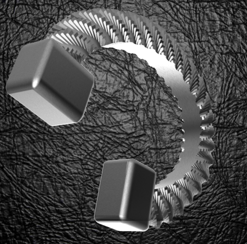 Oval pentagonal bracelet cuff 3D Print 124583