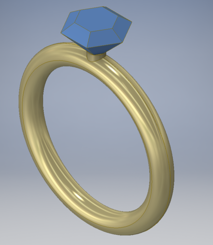 Diamond Ring 3D Print 124637