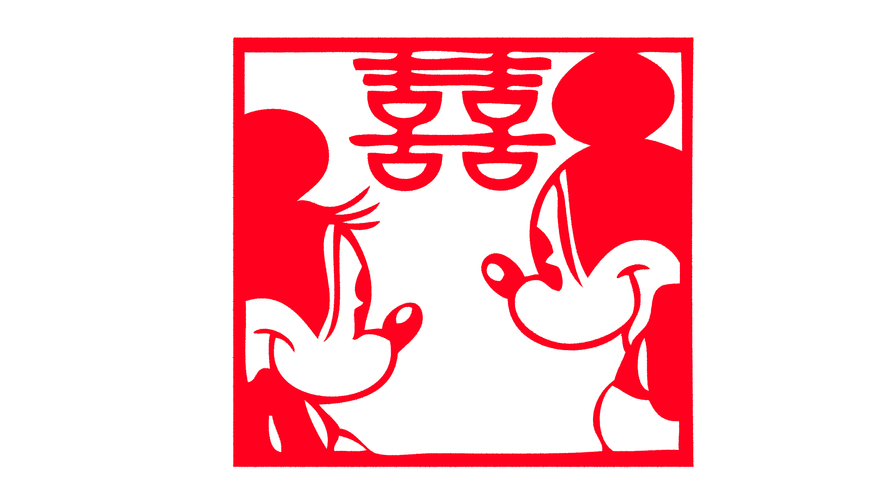 Mickey - Minnie Paper cutting window guards 3D Print 124661