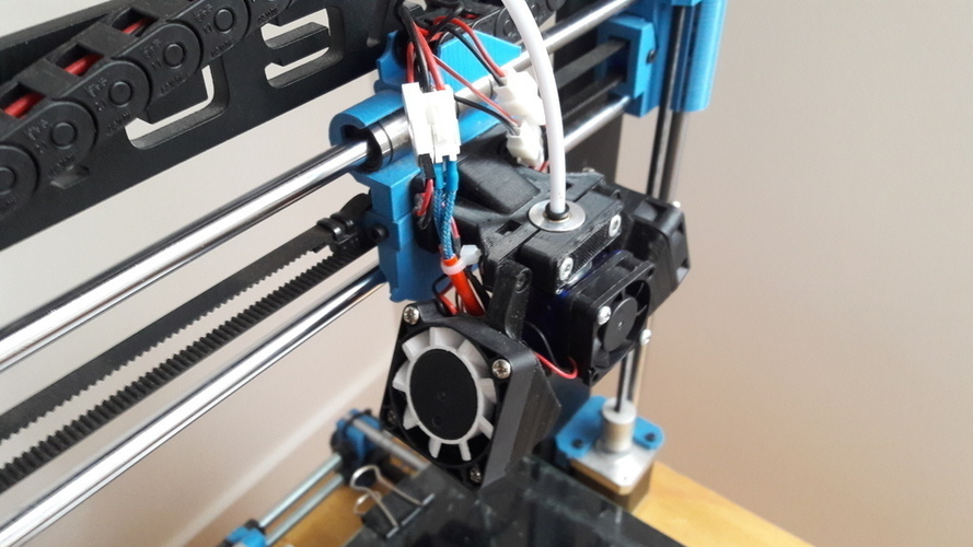 E3D v6 Prusa i3 Mount with 2x 40mm fan ducts 3D Print 124714