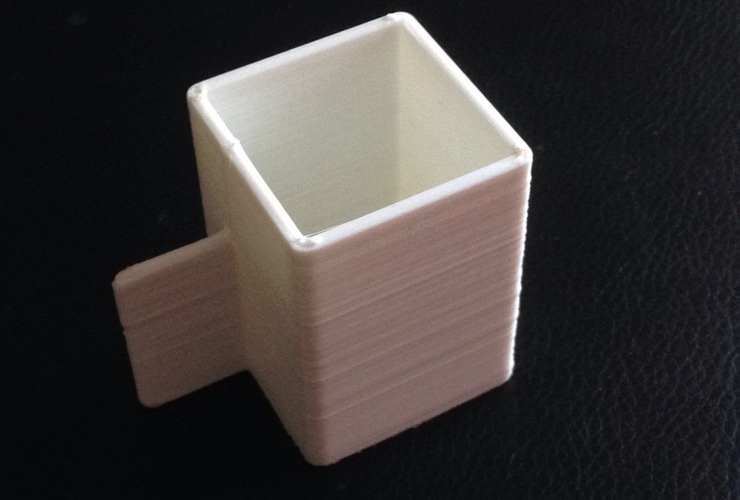 3D Printed Square coffee cup by David_LG
