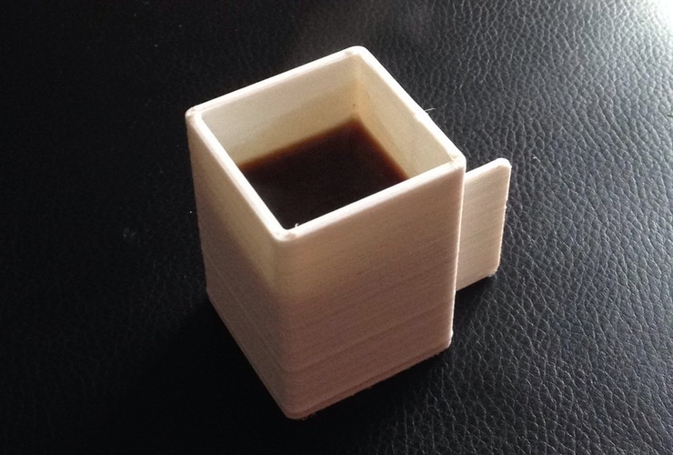 Square coffee cup 3D Print 124723