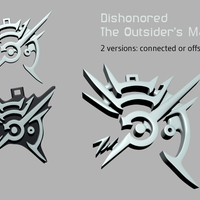 Small Dishonored - The Outsider's Mark 3D Printing 124730