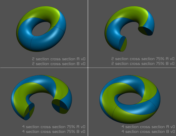 Dual Material - torus with spiraling cross section