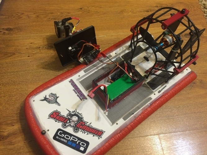HobbyKing Swamp Dawg Air Boat Tuning  under the large battery 3D Print 124991