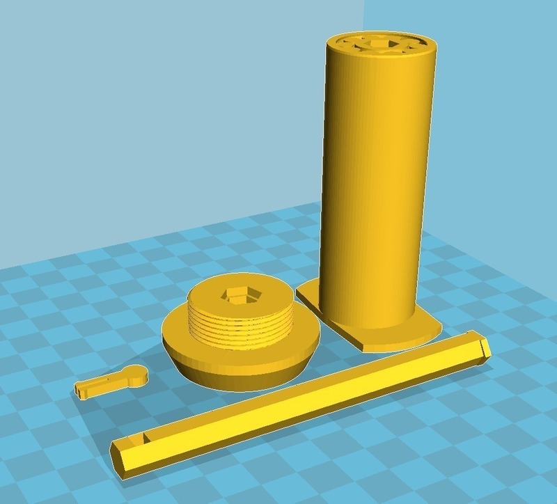 Wanhao Duplicator 6 Filament Spool Holder with printed bearings 