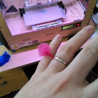 Small 3D printed pompom ring 3D Printing 125138