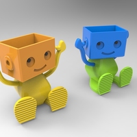 Small Puppy Flowerpot 3D Printing 125773