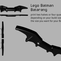 Small Lego Batman - Batarang 3D Printing 125783