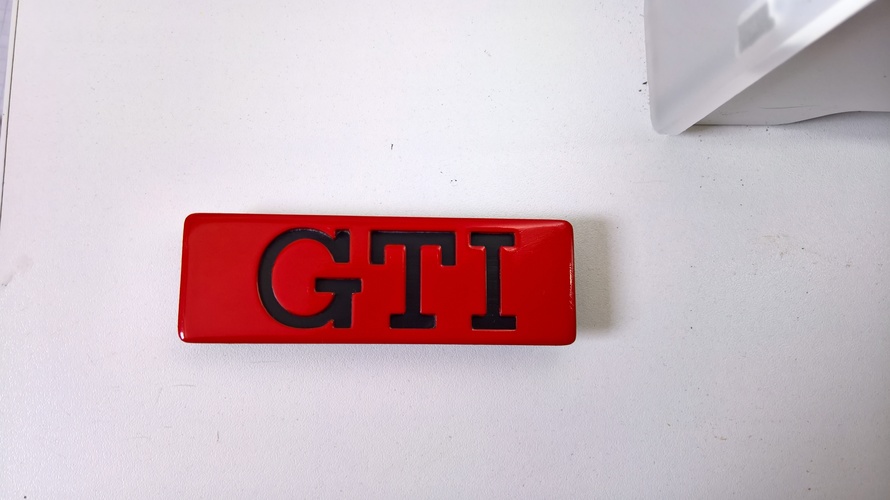 VW golf2 GTI side door badge 3D Print 125817