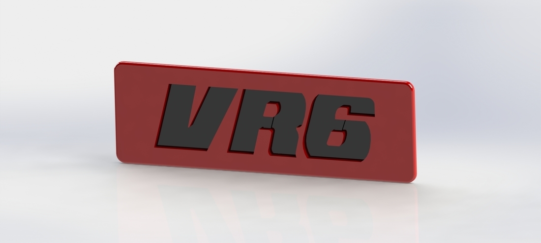 VW golf2 VR6 side door badge 3D Print 125836