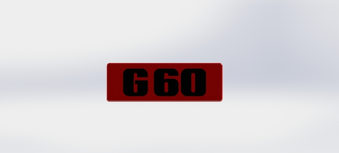 VW golf2 G60 side door badge 3D Print 125852