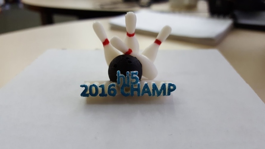 Desktop Bowling Trophy 3D Print 125884