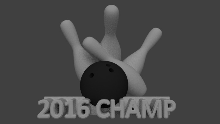 Desktop Bowling Trophy 3D Print 125888