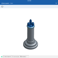 Small Chess Queen 3D Printing 125968