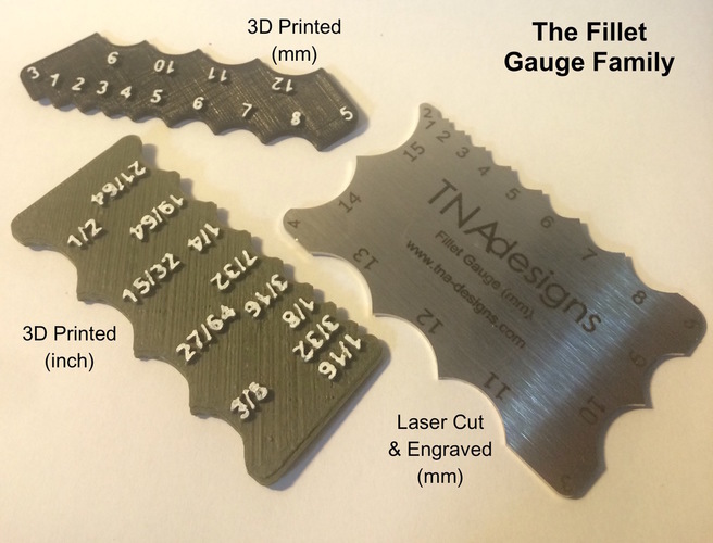 Fillet Gauge Inch 3D Print 126110