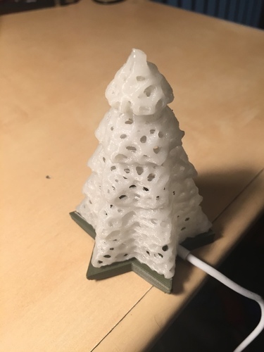 AppleWatch Charger Powered LED Christmas Tree 3D Print 126125