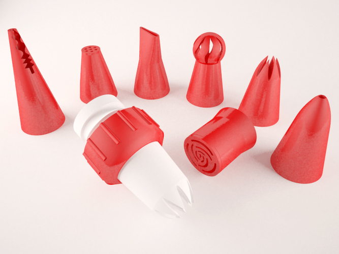 Nozzles for Pastry Bag  3D Print 126171