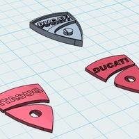 3D Ducati logo badge - Thumbnail 2