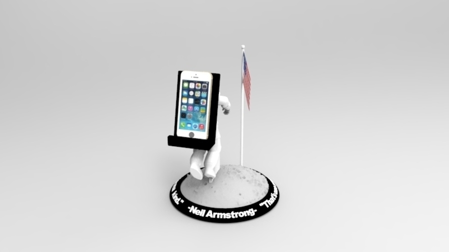 Astronaut Smart Phone Stand (Neil Armstrong) 3D Print 126744