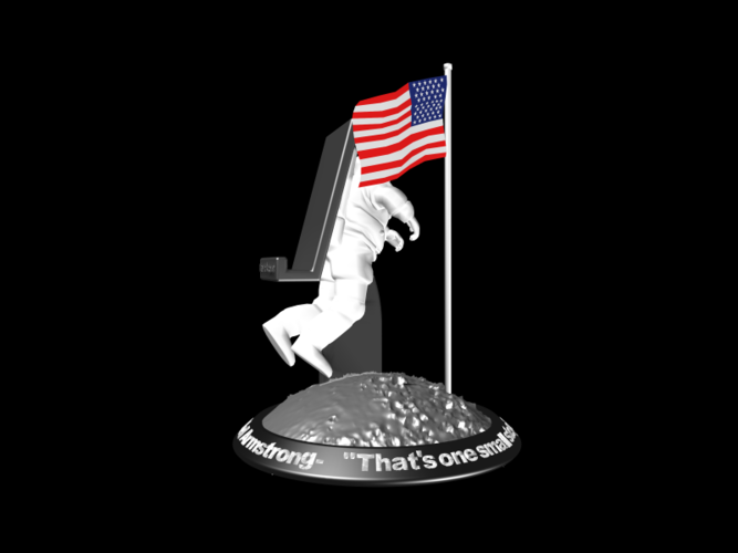 Astronaut Smart Phone Stand (Neil Armstrong) 3D Print 126748