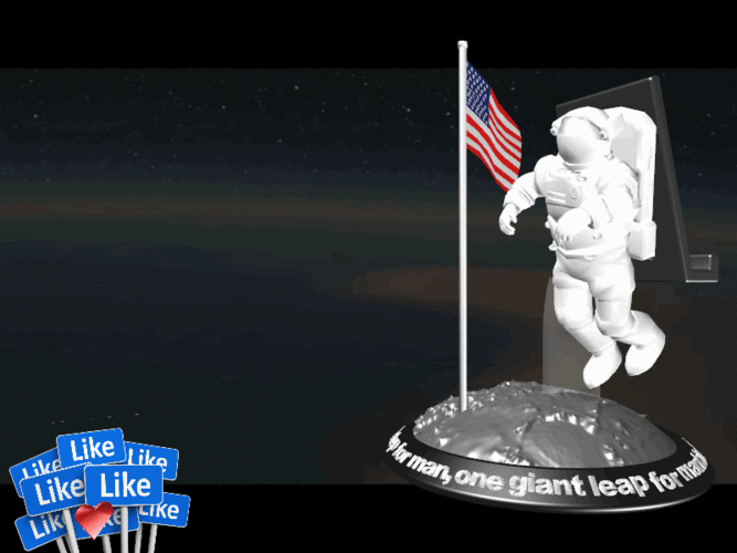Astronaut Smart Phone Stand (Neil Armstrong) 3D Print 126761
