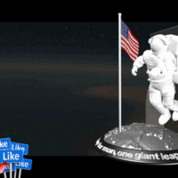 Small Astronaut Smart Phone Stand (Neil Armstrong) 3D Printing 126761