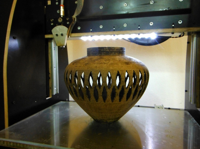 Holed wood VASE 3D Print 126878
