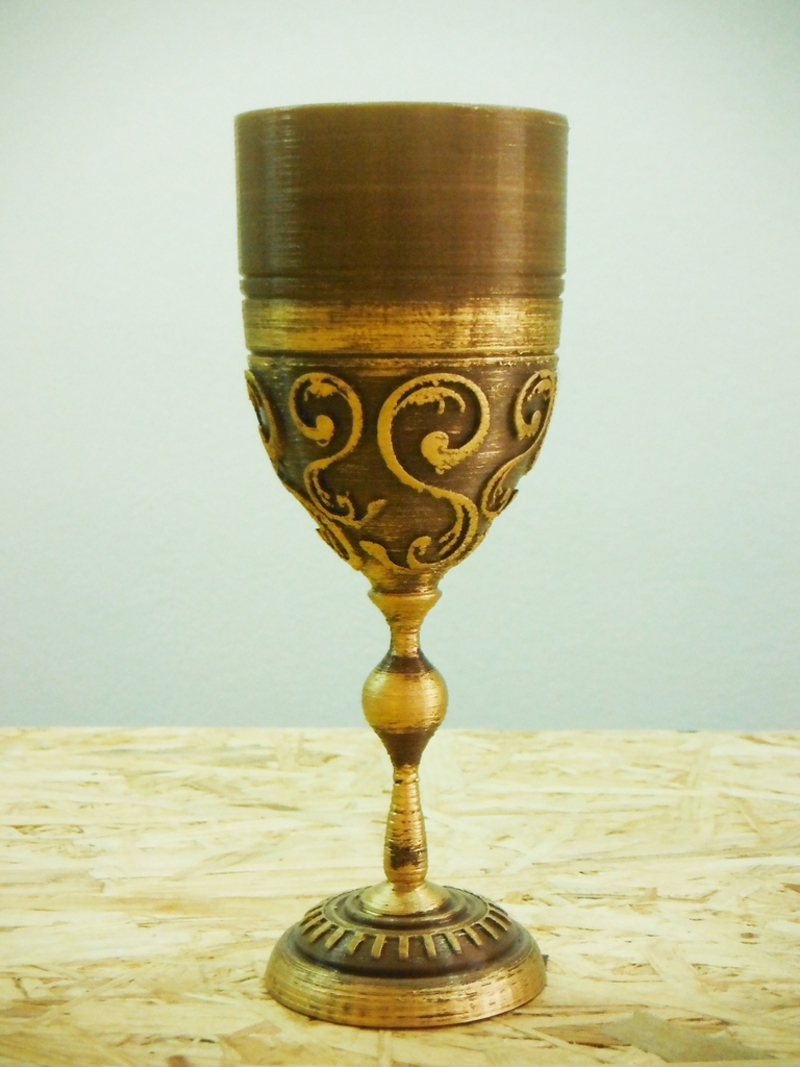 Classic glass in bronze and gold