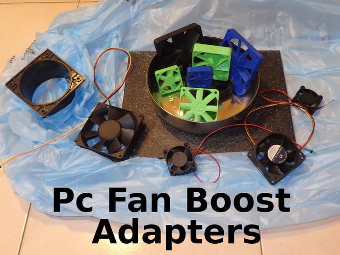 PC Fan Pressure Boost Adapter 80x80x10mm 3D Print 126987