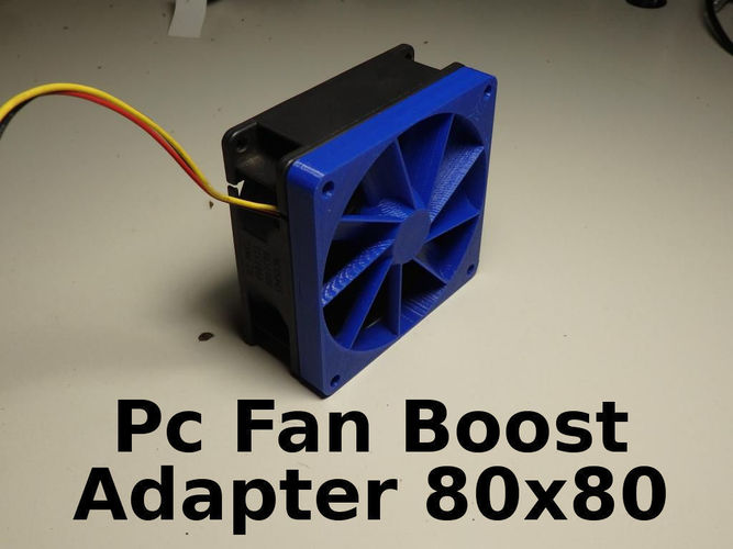 PC Fan Pressure Boost Adapter 80x80x10mm 3D Print 126992