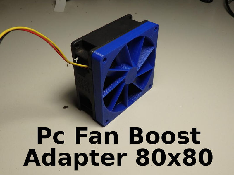 PC Fan Pressure Boost Adapter 80x80x10mm