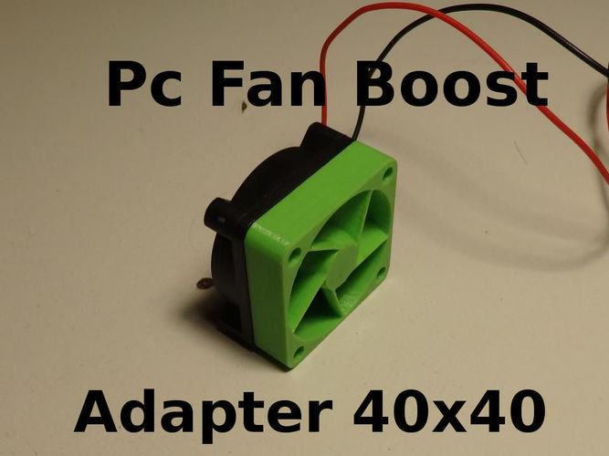 PC Fan Pressure Boost Adapter 40x40x10mm 3D Print 126994