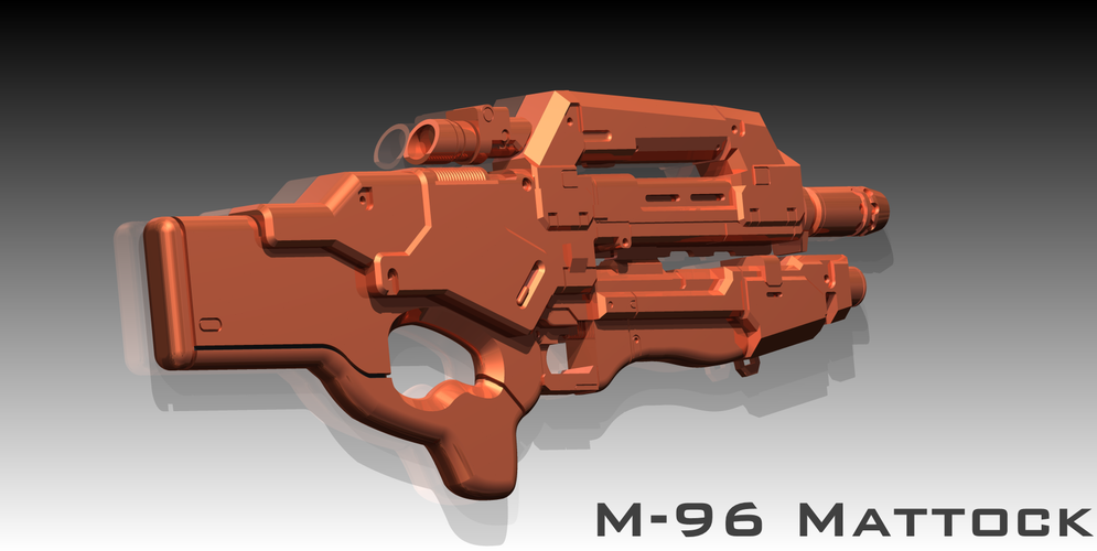 M-96 Mattock Heavy Rifle 1:1 scale 3D Print 127150
