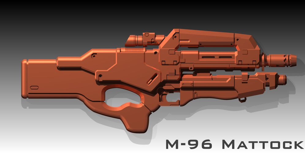 M-96 Mattock Heavy Rifle 1:1 scale 3D Print 127151