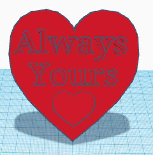 "Always Yours" heart stand 3D Print 127154