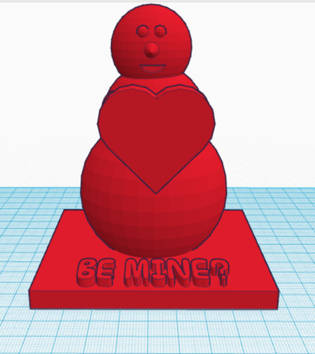 Valentine's Snowman 3D Print 127166
